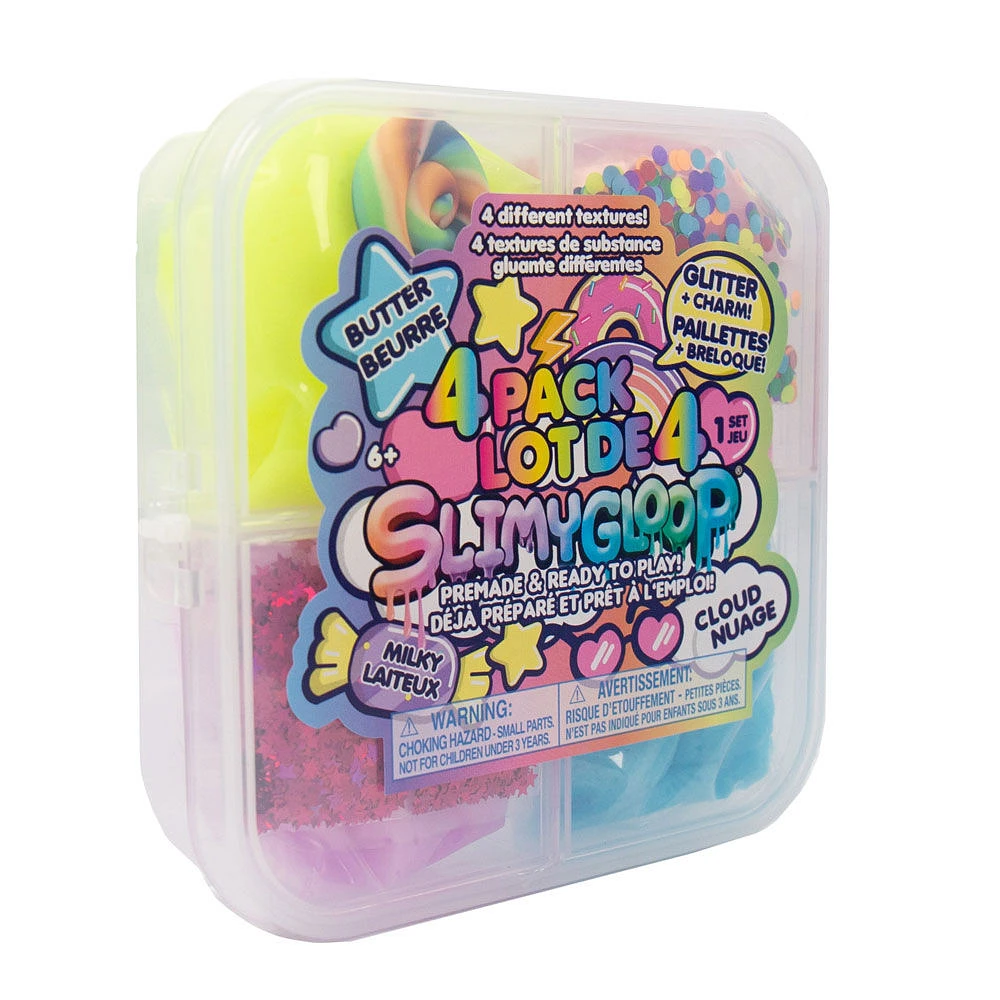 Slimygloop Mixems   4pk Rainbow