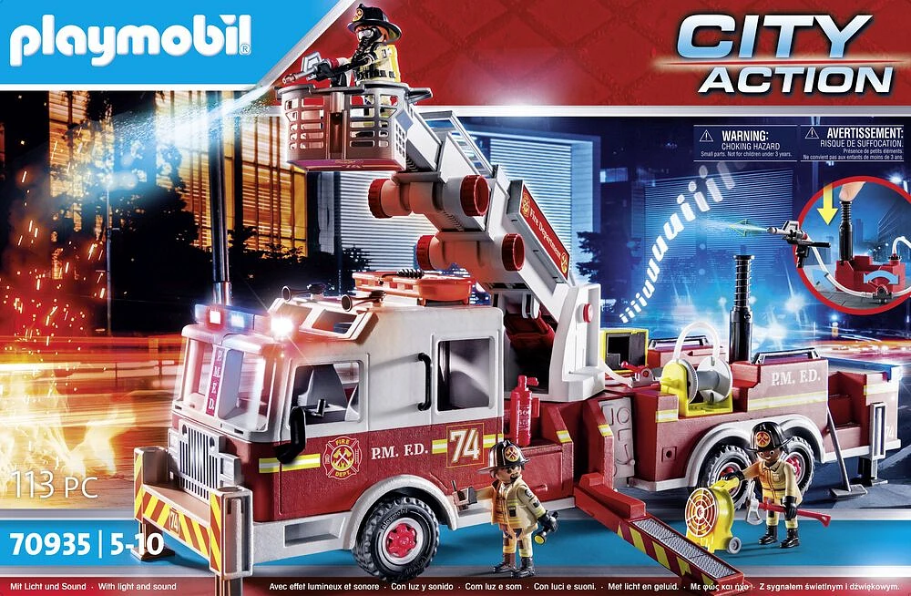 Playmobil - Camion de pompiers avec échelle