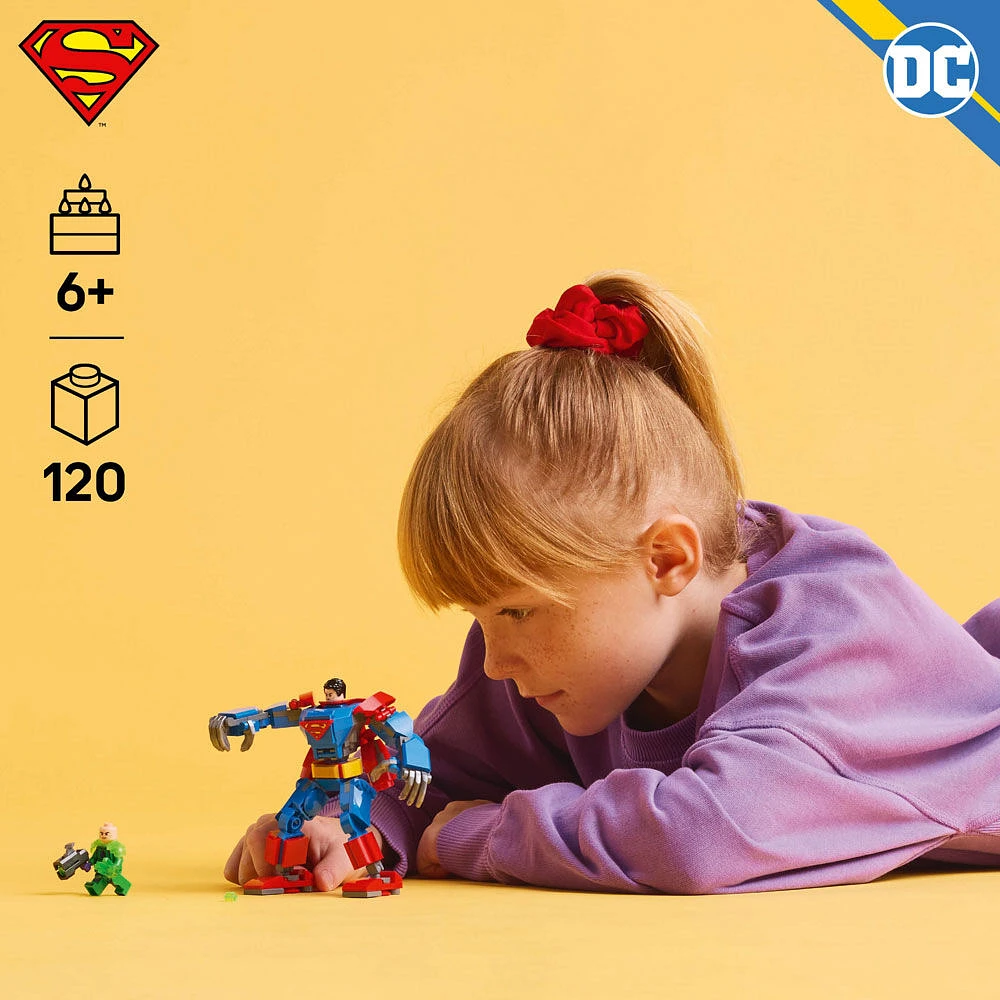 LEGO DC Le robot de Superman contre Lex Luthor , Ensemble de jeu de figurines de superhéros 76302