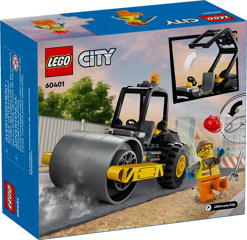 LEGO City Construction Steamroller Toy Set For Kids 60401