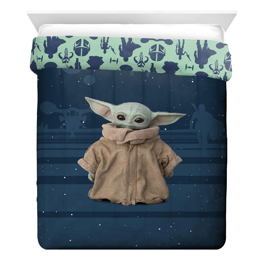 Star Wars: Le Mandalorien 'L'Enfant' Douillette pour Lit 1 ou 2 Places Réversible, 100% Polyester