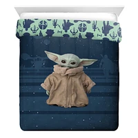 Star Wars: Le Mandalorien 'L'Enfant' Douillette pour Lit 1 ou 2 Places Réversible, 100% Polyester