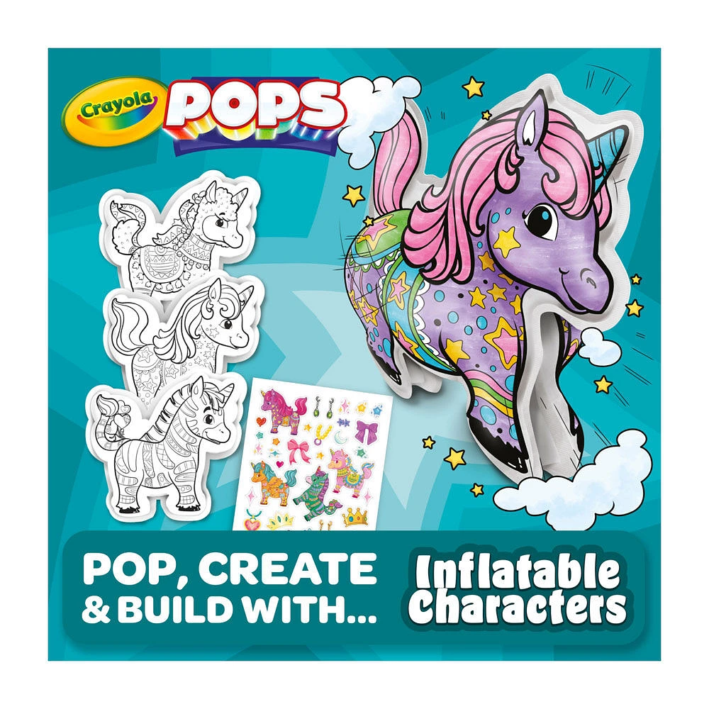 Ensemble d'activités de personnages gonflables Crayola POPS 3D, Licornes