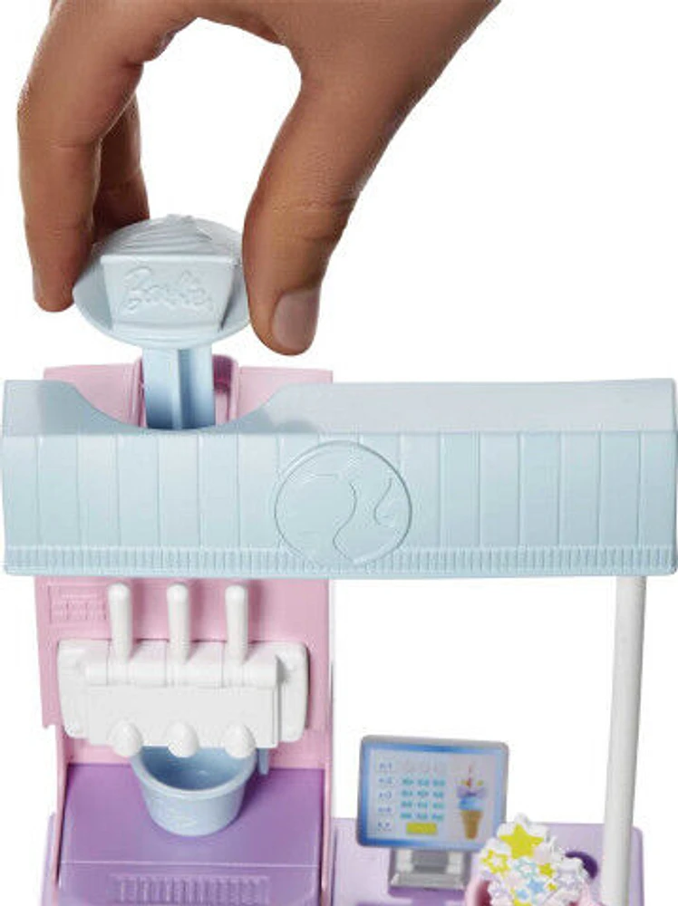 Barbie Ice Cream Shop Playset with 12-in Doll