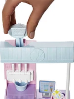 Barbie Ice Cream Shop Playset with 12-in Doll