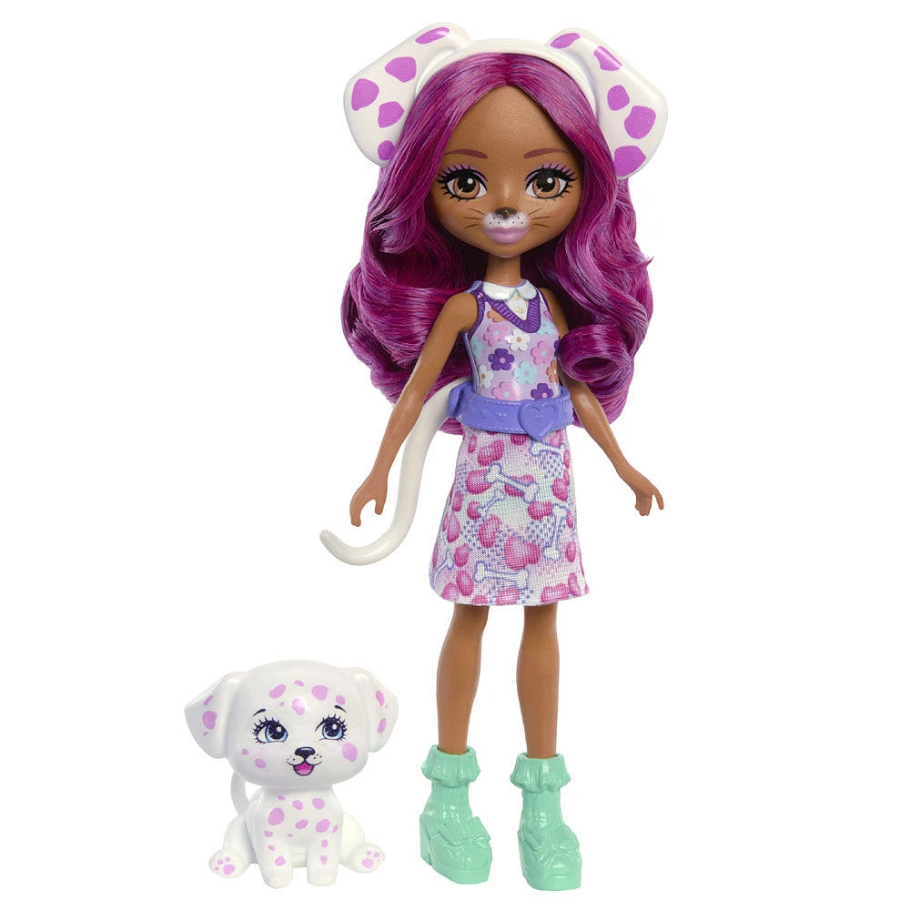 Enchantimals 2-in-1 Cat & Dog Doll with Pet Besties, Animal Toy with Fashion Accessories