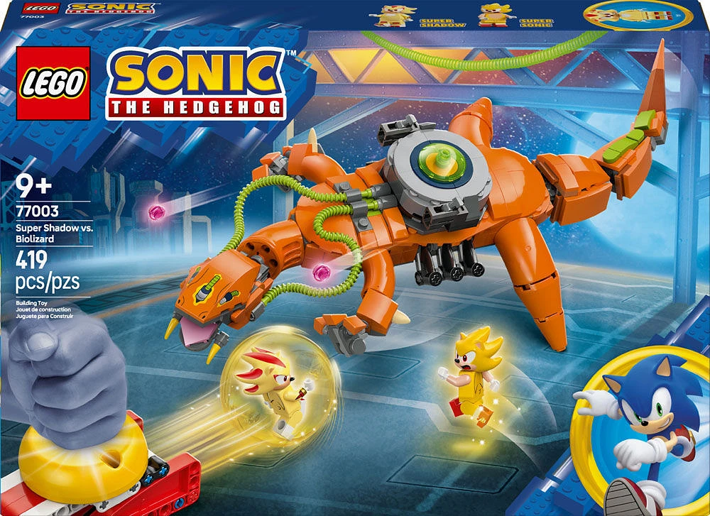 LEGO Sonic the Hedgehog Super Shadow vs. Biolizard - Pretend Play Set with 2 Minifigures - 77003