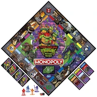 Monopoly Édition Teenage Mutant Ninja Turtles: Mutant Mayhem, jeux de société pour enfants, 2 à 4 joueurs