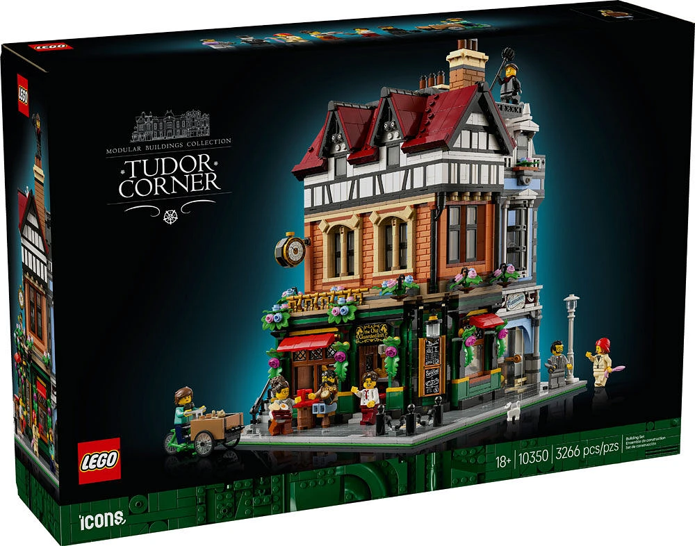 LEGO Icons La bâtisse Tudor Ensemble de construction de modèle réduit Décoration de bureau à domicile pour adultes 10350