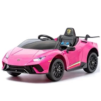 KIDSVIP 12V Lamborghini Huracan W/RC - Pink - English Edition   