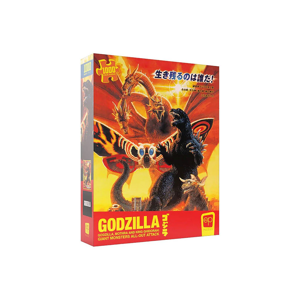 USAopoly Godzilla "Godzilla, Mothra and King Ghidorah: Giant Monsters All-Out Attack" Casse-Tête De 1000 Pièces - Édition anglaise