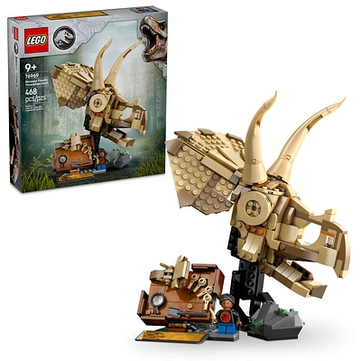 LEGO Jurassic World Dinosaur Fossils Triceratops Skull Toy - Model Display Kit - Building Set - 76969