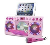 iKARAOKE - Système de karaoké CD+G avec Bluetooth, Rose