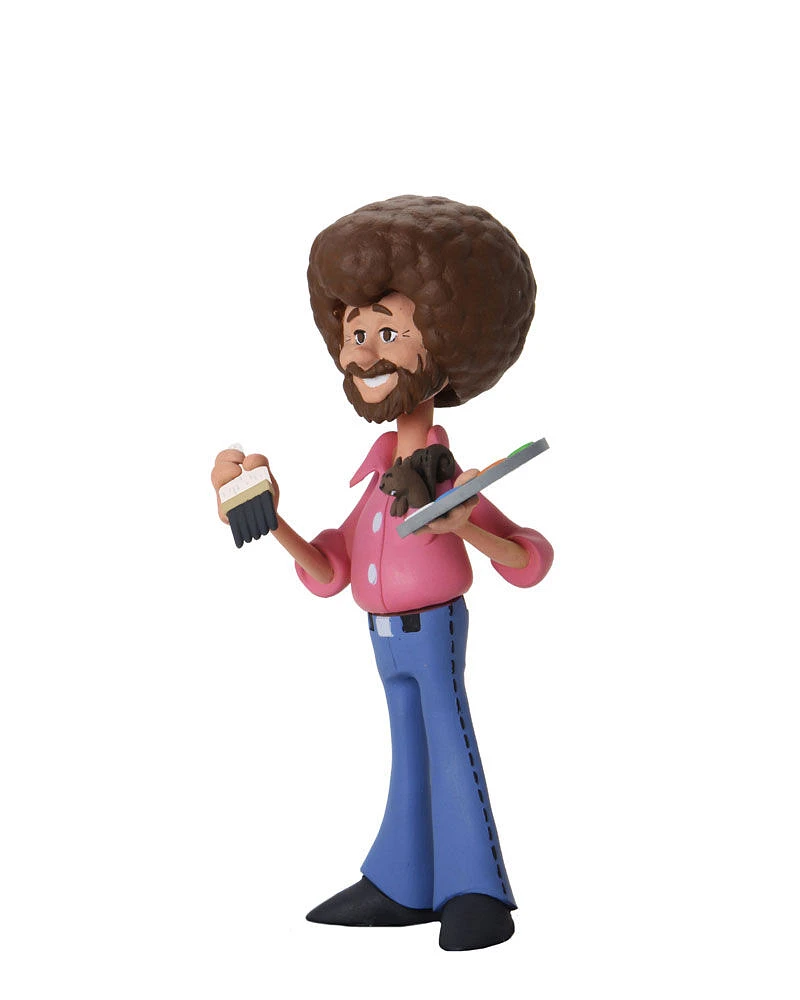 Bob Ross- 6" Figurine- Toony Figurine  Bob Ross avec Peapod