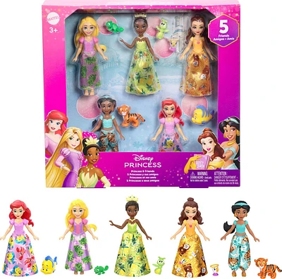 Princesses Disney Coffret 5 poupées et 5 Princesses et amis