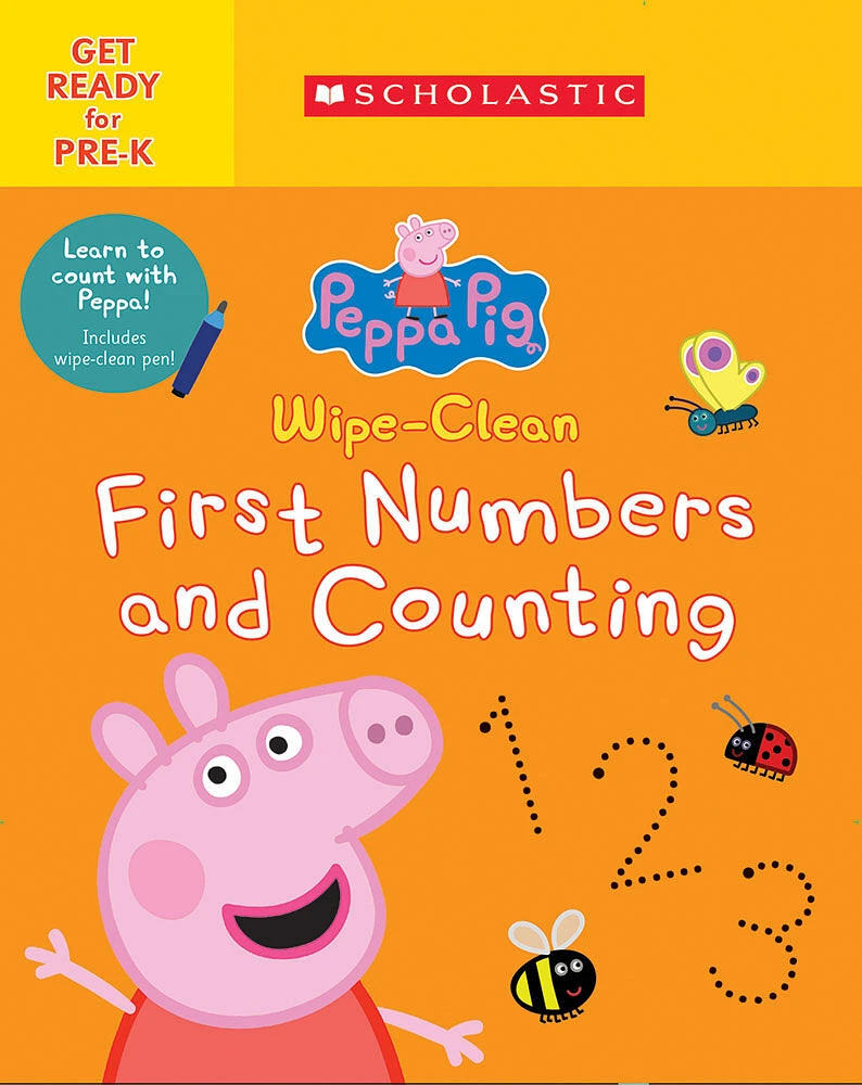 Scholastic - Peppa Pig: Wipe-Clean First Numbers and Counting - Édition anglaise