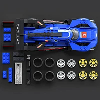 Mattel Brick Shop Hot Wheels Cadillac Project GTP Hypercar Building Toy Kit (236 Pieces), for Collectors