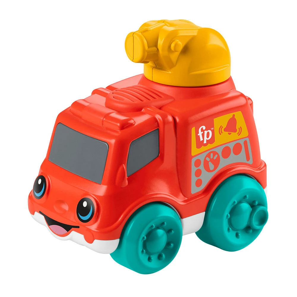 Fisher-Price - Camion de pompiers sonore, jouet à pousser pour bébés