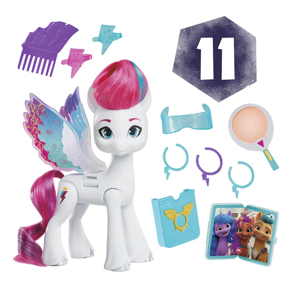 My Little Pony Zipp Storm Ailes magiques, pégase My Little Pony de 14 cm avec accessoires