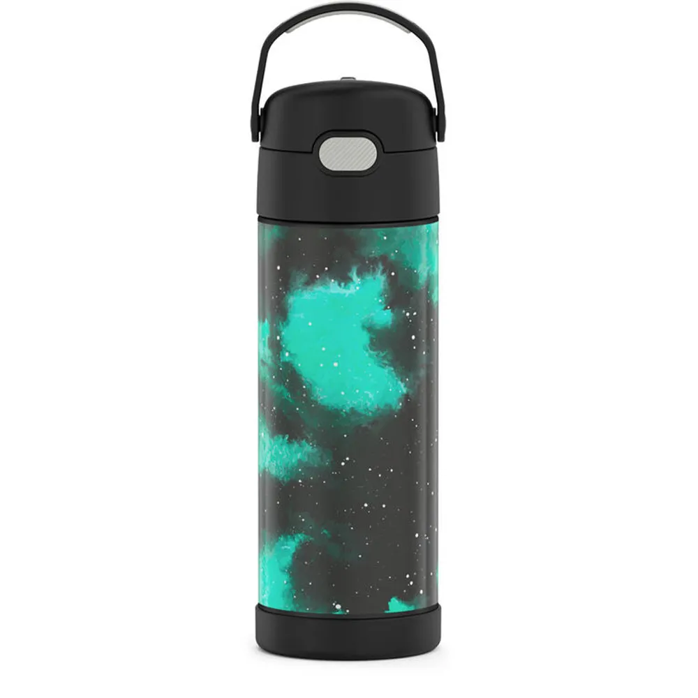  THERMOS FUNTAINER 16 Ounce Stainless Steel Vacuum Insulated  Bottle with Wide Spout Lid, Galaxy Teal: Home & Kitchen