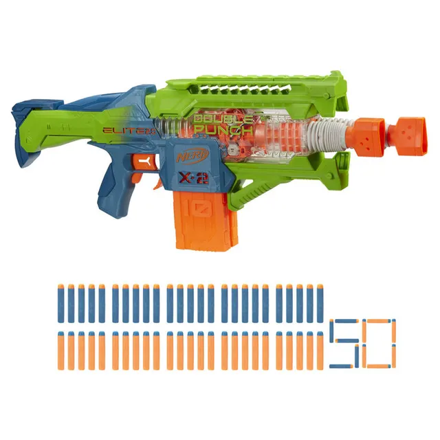  Nerf Elite 2.0 Phoenix CS-6 Motorised Blaster, 12 Official Nerf  Darts, Scope, Clip, Built-in Customising Capabilities : Toys & Games