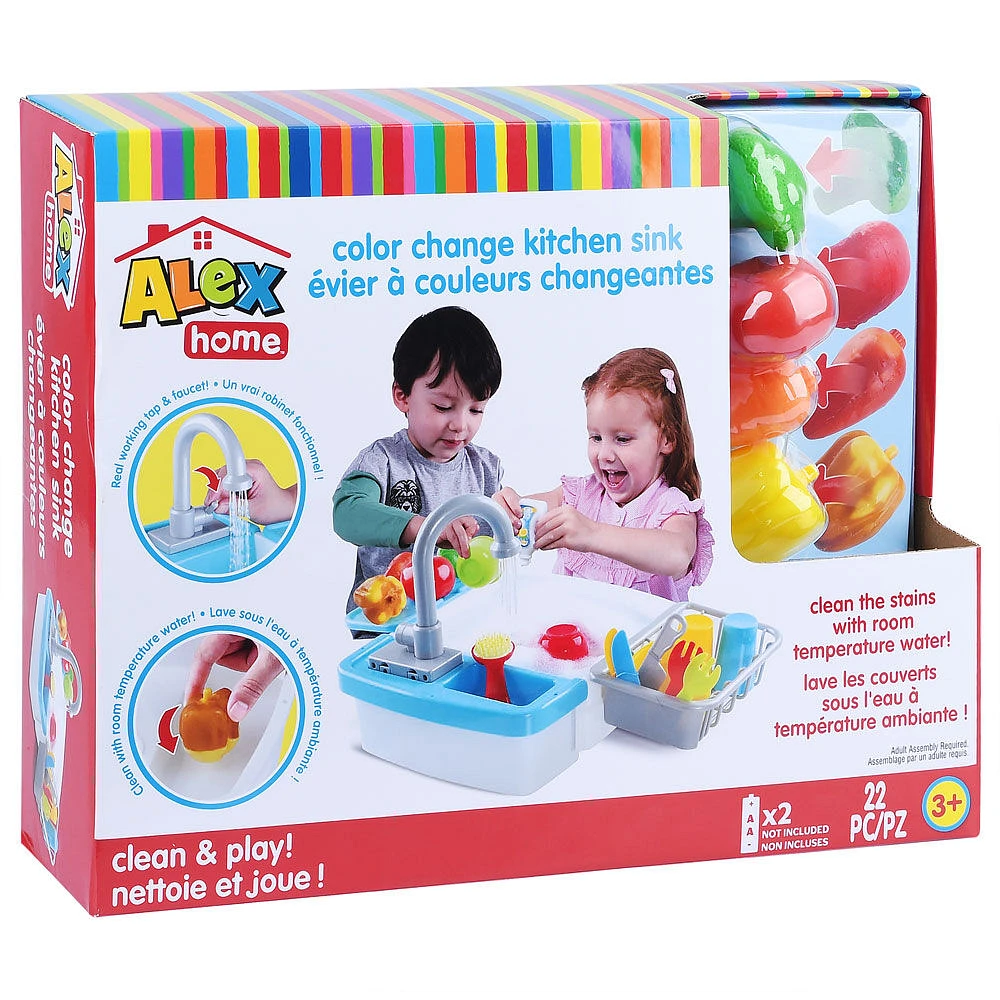 ALEX-Colour Change Kitchen Sink 22Pcs - R Exclusive