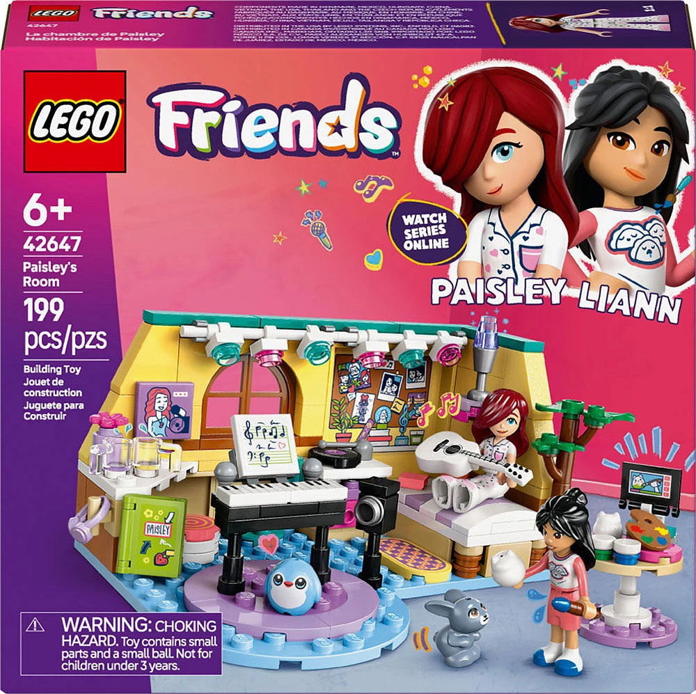 LEGO Friends Paisley's Room Building Toy - Pretend Play Set for Kids, Girls and Boys, Ages 6+ - 42647