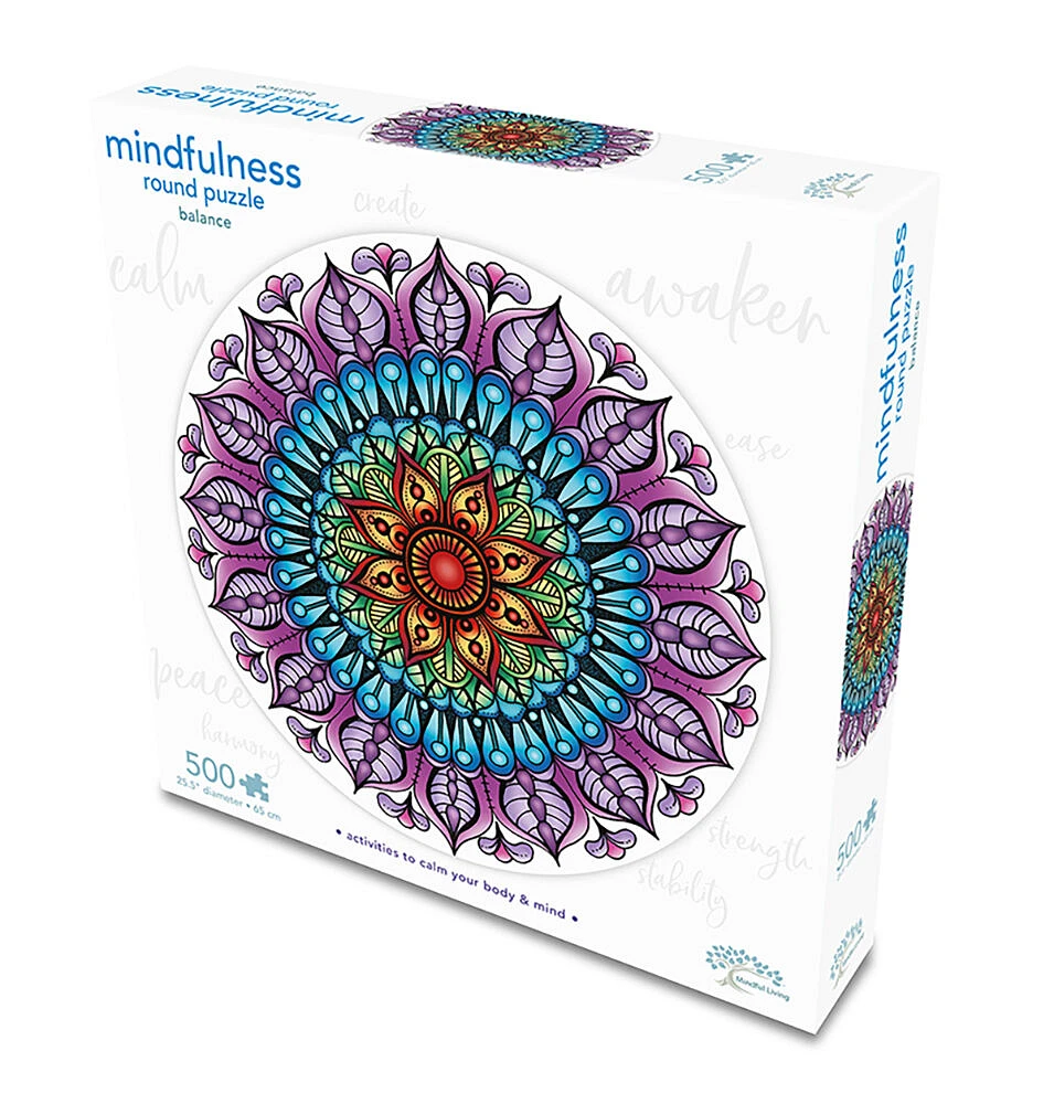 Casse-tête Mindful Living Mandala Balance de 500 morceaux - Éditions anglaise