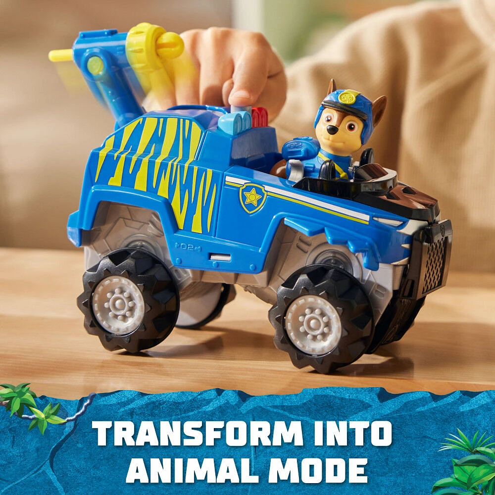 PAW Patrol Jungle Pups, Chase Tiger Vehicle, Toy Truck with Collectible Action Figure