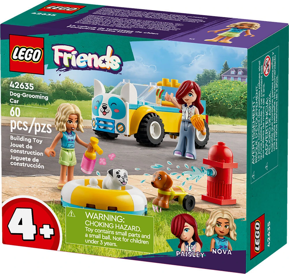 LEGO Friends Dog-Grooming Car, Vehicle Playset, Animal and Nature Pretend-Play Toy for Kids 42635