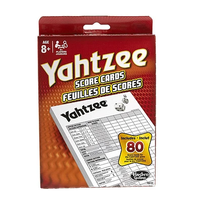 Hasbro Gaming - Yahtzee - Cartes de scores - les motifs peuvent varier