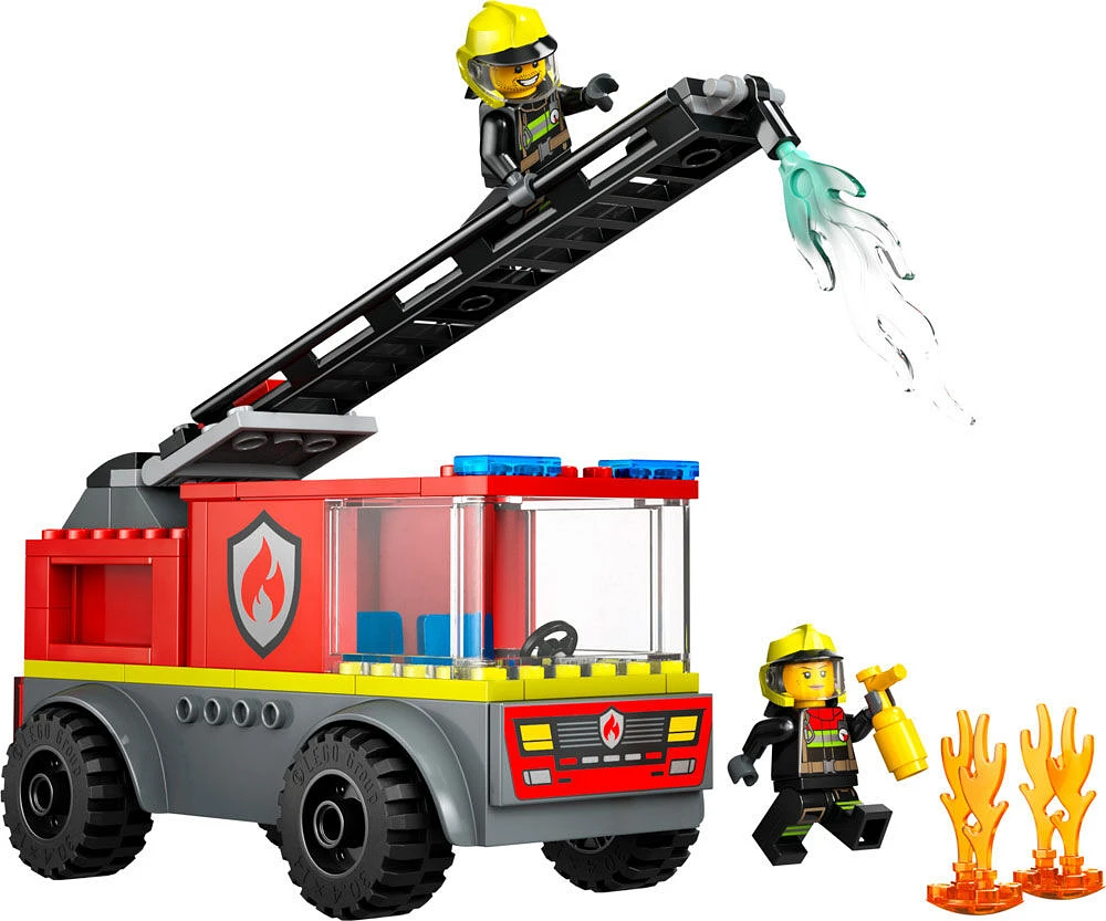 LEGO City Fire Ladder Truck Toddler Toy - Fire Truck Toy with 2 Firefighter Minifigures - 60463