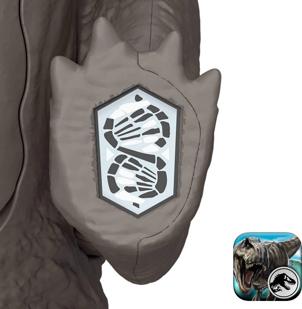 Jurassic World Rebirth Wild Roar Nasutoceratops Dinosaur Toy, Tail Controlled Attack Chomp & Sound