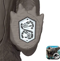 Jurassic World Rebirth Wild Roar Nasutoceratops Dinosaur Toy, Tail Controlled Attack Chomp & Sound