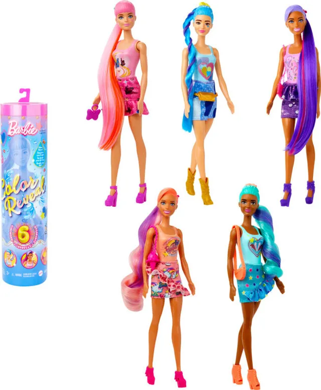 Barbie Color Reveal Rainbow Galaxy Doll Case of 6