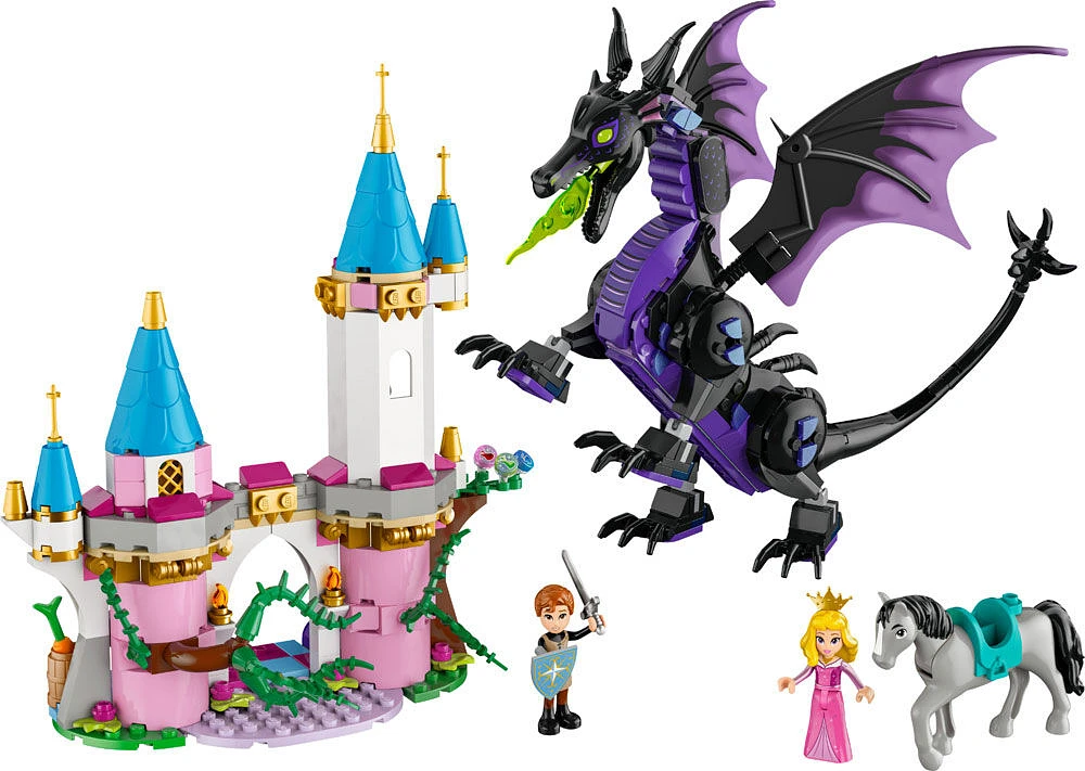 LEGO Disney Princess Maleficent's Dragon Form Castle and Horse Toy 43240