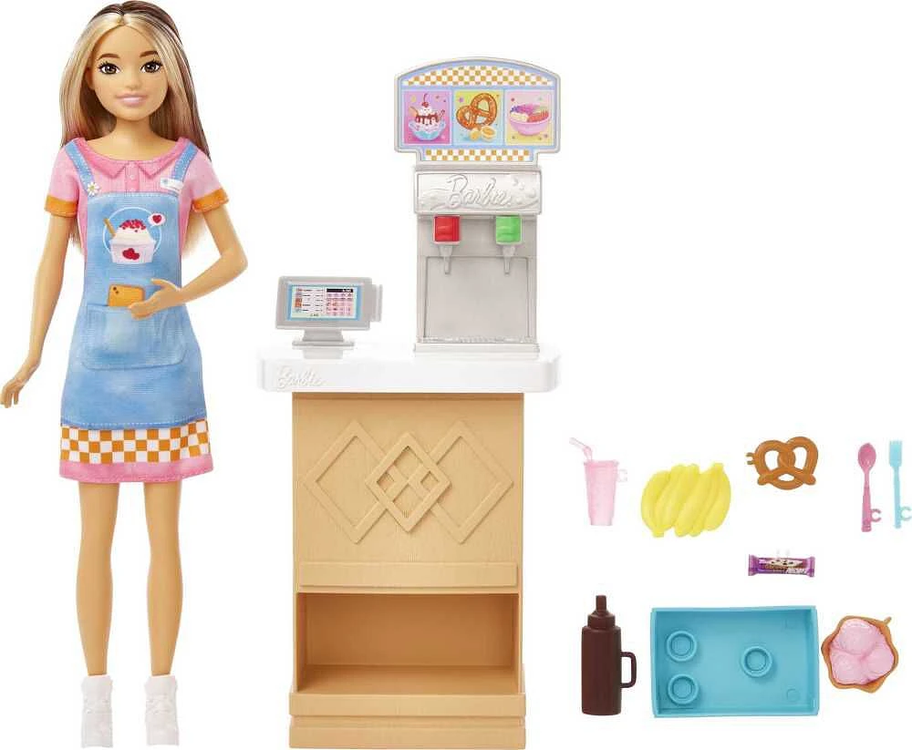 Barbie Skipper Premiers Jobs Coffret Snack-Bar, avec accessoires