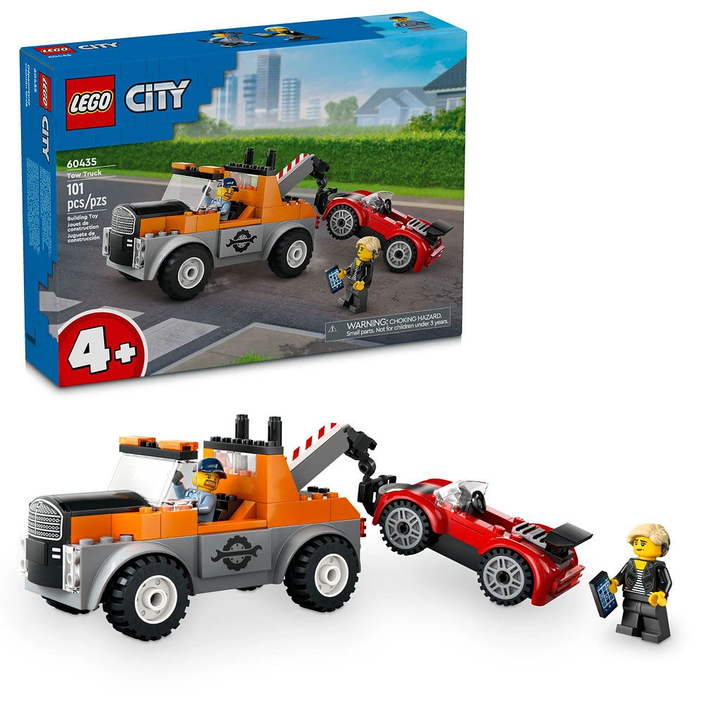 LEGO City Le remorquage et la réparation de la voiture de sport Ensemble de jouet 60435