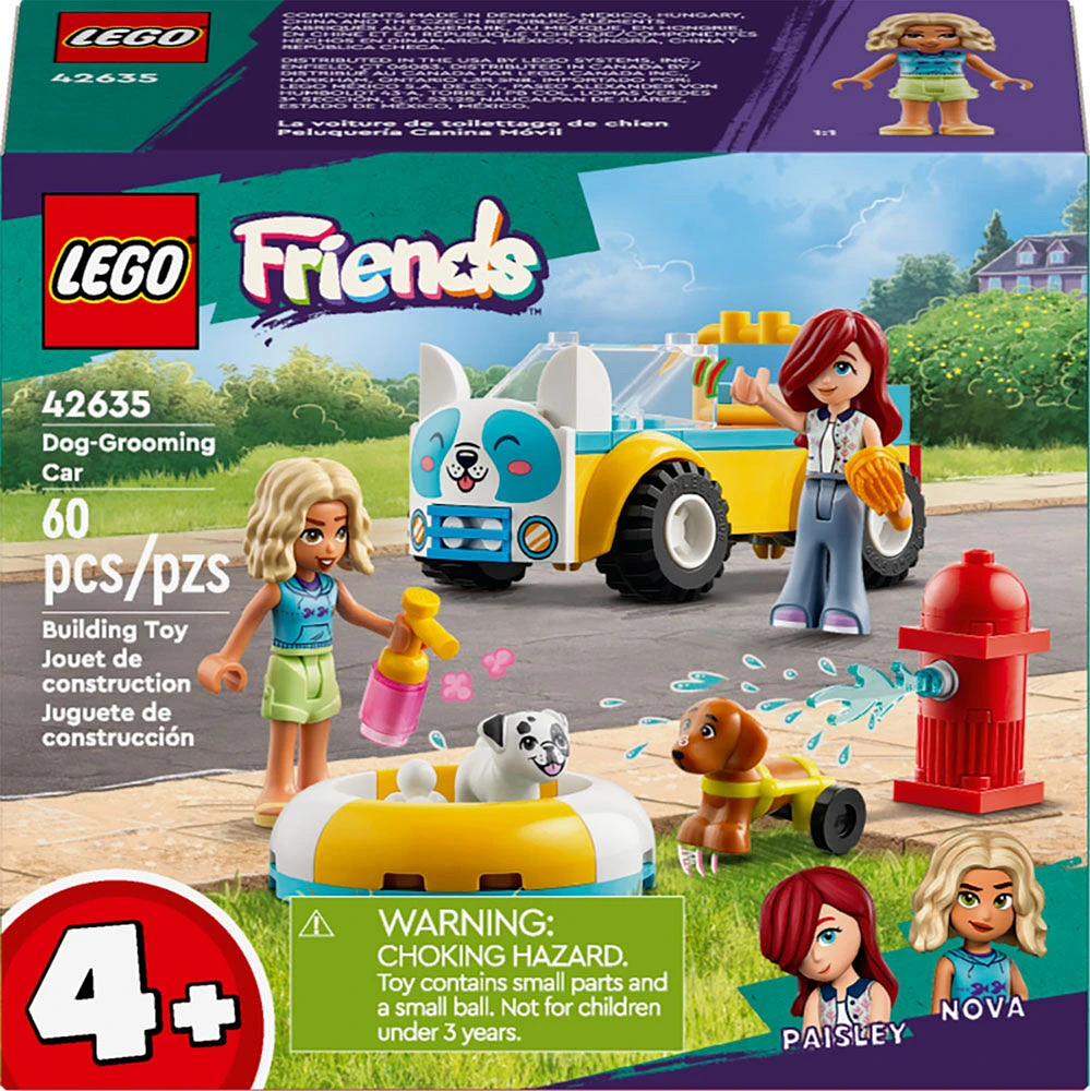 LEGO Friends Dog-Grooming Car, Vehicle Playset, Animal and Nature Pretend-Play Toy for Kids 42635