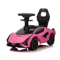 KidsVip Lamborghini Sian Pushcar / Poussette -Rose - Édition anglaise