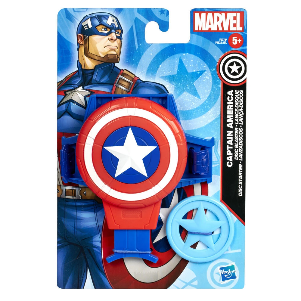 Hasbro Marvel, bouclier lance-disque de Captain America, jouet de cosplay, pour enfants à partir de 5 ans