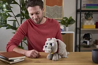 Minecraft Dennis the Wolf Interactive Plush Toy with Sounds & Moving Mouth, Inspired by the Movie