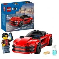 LEGO City La voiture de sport rouge, ensemble de supervoiture pour les 5 ans et plus 60448