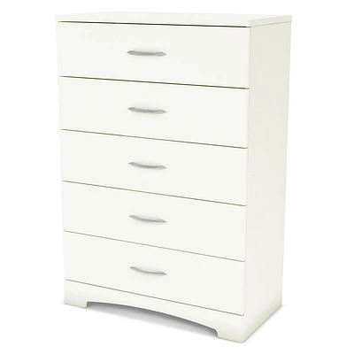 Step One 5-Drawer Chest Dresser- Pure White