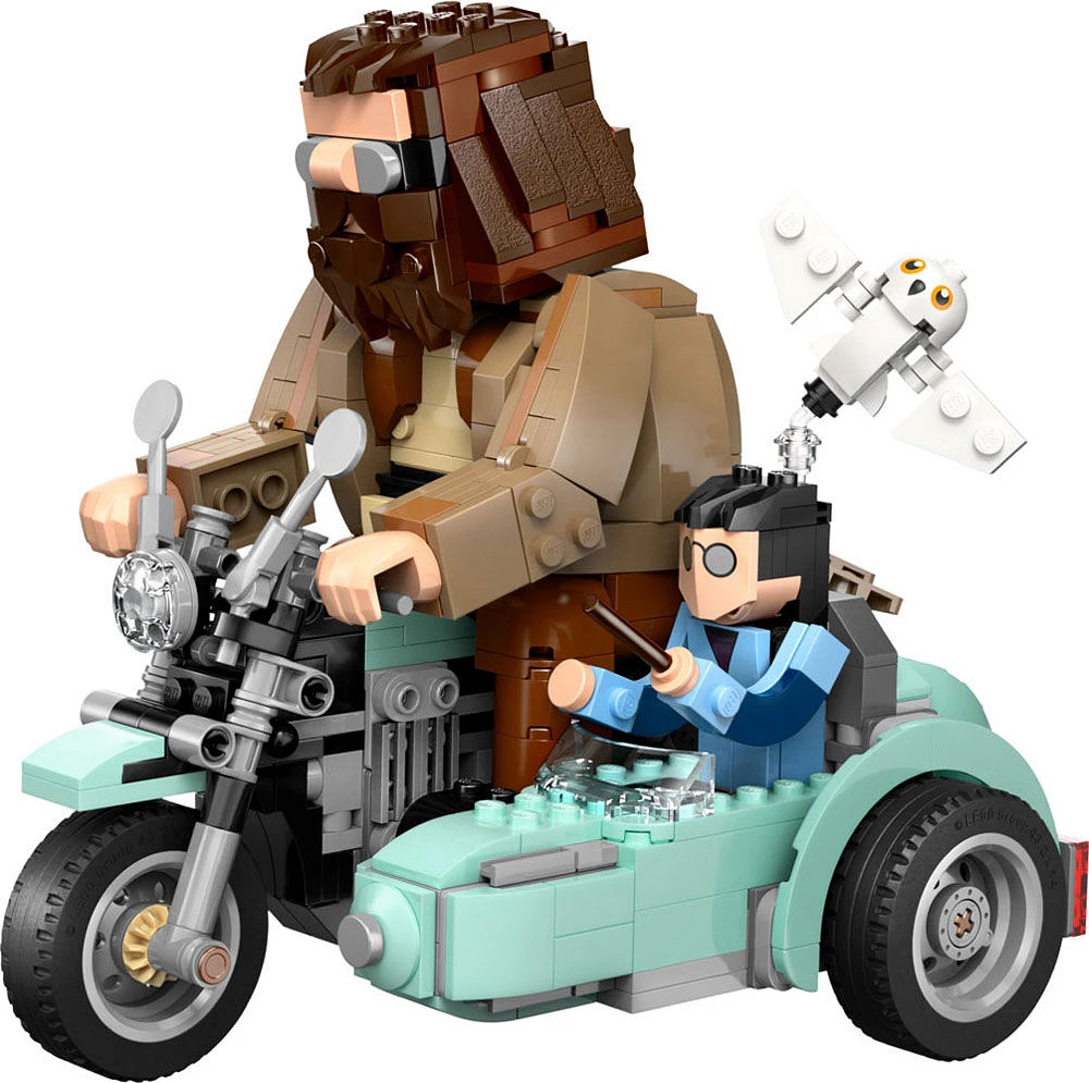 LEGO Harry Potter Hagrid & Harry's Motorcycle Ride Building Toy - Kids Motorcycle Toy for Boys and Girls - 76443