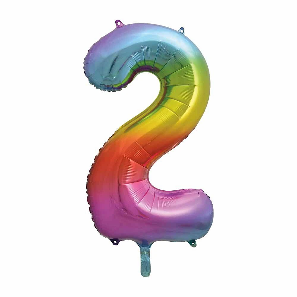 Rainbow Number Shaped Foil Balloon 34