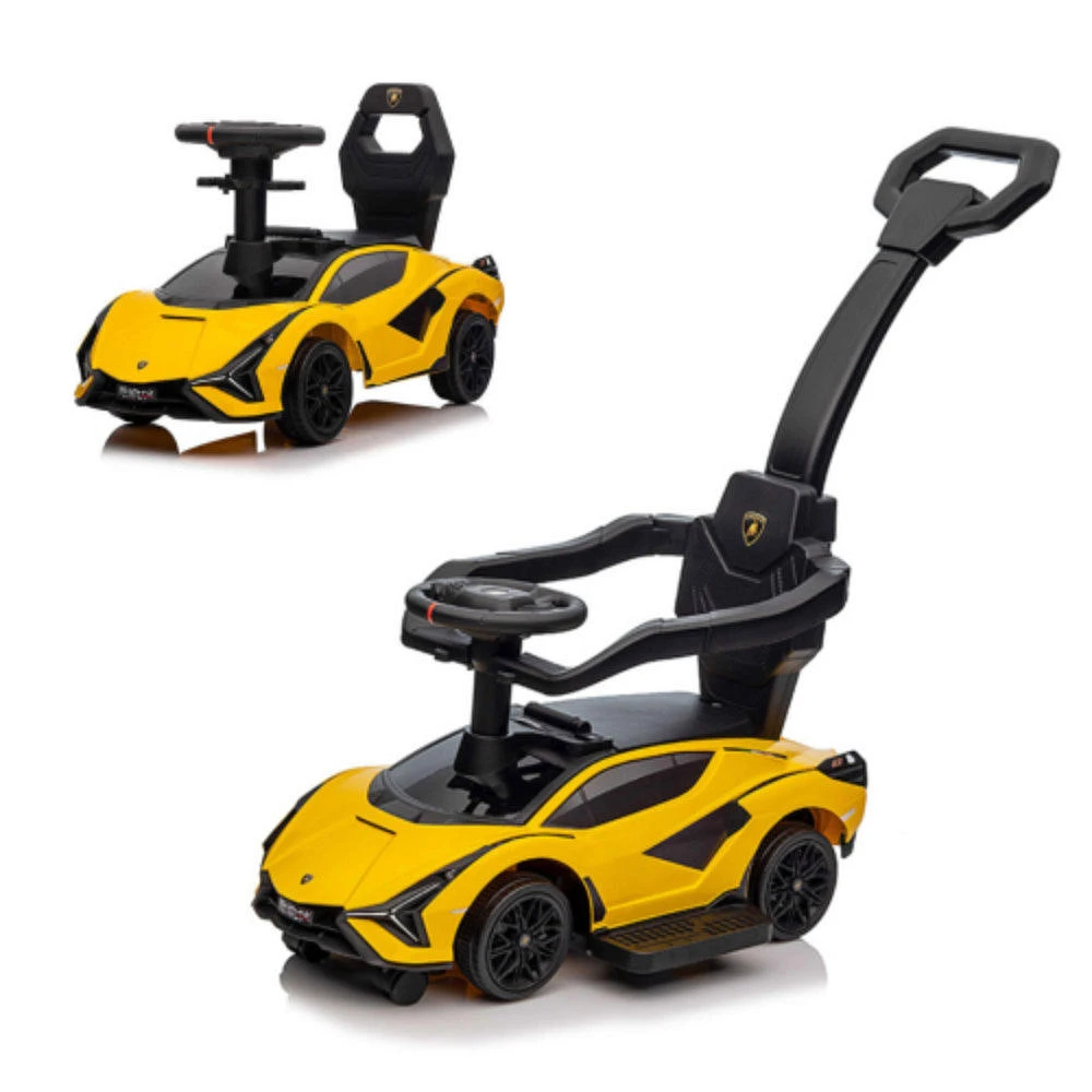 KidsVip Lamborghini Sian Pushcar / Poussette - Jaune - Édition anglaise