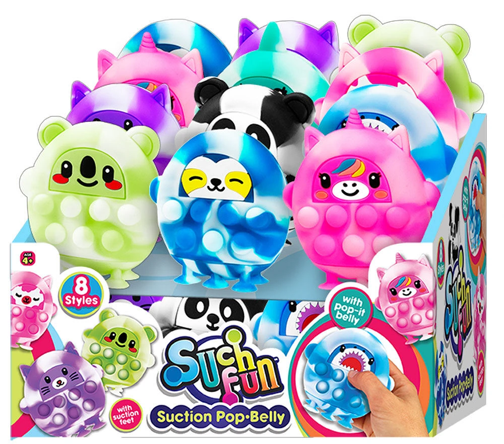 Such Fun Suction Pop Belly Asst - English Edition - 1 per order, colour may vary (Each sold separately, selected at Random)