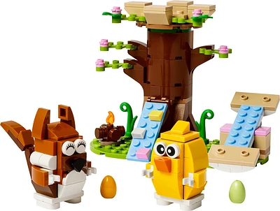 LEGO L'aire de jeu printanière pour animaux Ensemble de jeu avec oiseau et écureuil 40709