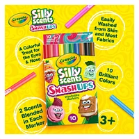 Marqueurs lavables fins Silly Scents Smash-Ups, boîte de 10